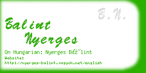 balint nyerges business card